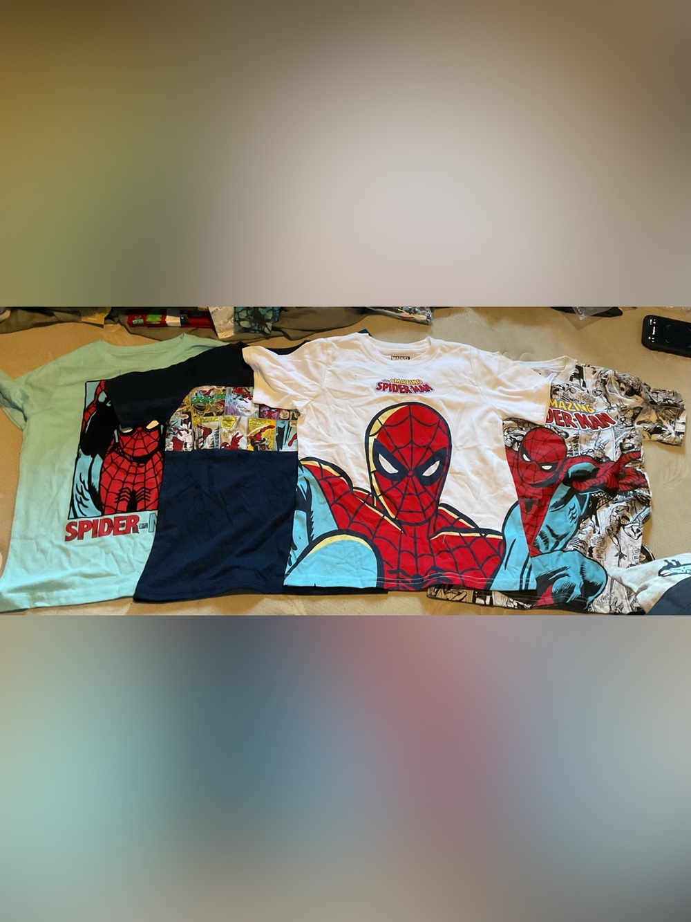 Spyderman Bundle of 4 Graphic T-SHIRTS for Boys New W/ Tags Size 7 yrs